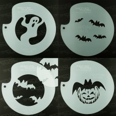 Senjo Airbrush Bodyart Stencil Halloween set 5 pcs / 5 db-os Halloween készlet, TST1003165